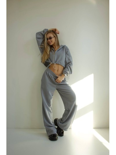 Жіночий спортивний костюм сiрого кольору 34678