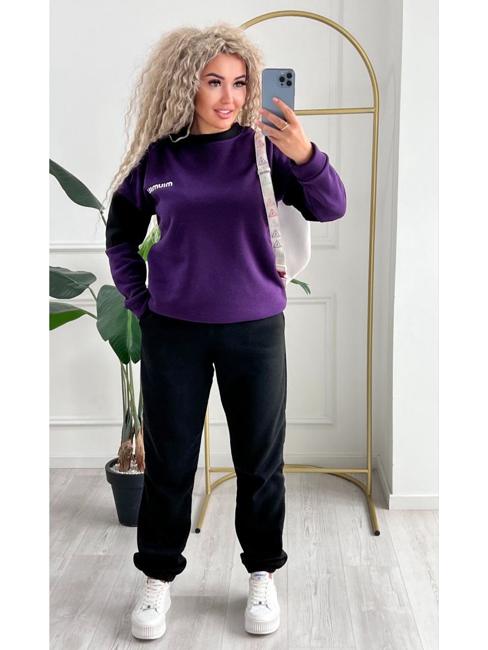 Жіночий телий костюм фiолетового кольору 34966