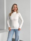 Жіночий теплий гольф молочного кольору 35581