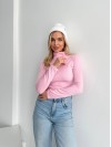 Жіночий теплий гольф рожевого кольору 35579