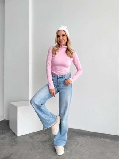 Жіночий теплий гольф рожевого кольору 35579