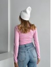 Жіночий теплий гольф рожевого кольору 35579