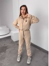 Жiночий теплий комбінезон iз флiса бежевого кольору 35893