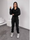Жiночий теплий комбінезон iз флiса чорного кольору 35888