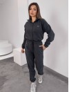 Жiночий теплий комбінезон iз флiса графiтового кольору 35887