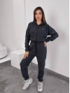 Жiночий теплий комбінезон iз флiса графiтового кольору 35887