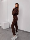 Жiночий теплий комбінезон iз флiса коричневого кольору 35889