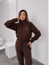 Жiночий теплий комбінезон iз флiса коричневого кольору 35889