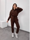 Жiночий теплий комбінезон iз флiса коричневого кольору 35889