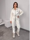 Жiночий теплий комбінезон iз флiса молочного кольору 35894