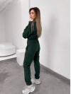 Жiночий теплий комбінезон iз флiса зеленого кольору 35890