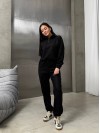 Жіночий теплий костюм чорного кольору 35144