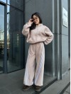 Жiночий теплий костюм iз флiса бежевого кольору 35972