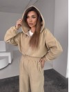 Жіночий теплий костюм iз фліса бежевого кольору 35983