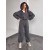 Жіночий теплий костюм iз фліса графiтового кольору 35981