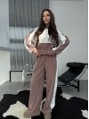Жіночий теплий костюм iз флiса кавового кольору 35586