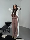 Жіночий теплий костюм iз флiса кавового кольору 35586