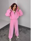 Жіночий теплий костюм iз фліса рожевого кольору 35987