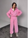Жіночий теплий костюм iз фліса рожевого кольору 35987