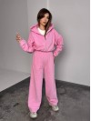 Жіночий теплий костюм iз фліса рожевого кольору 35987