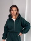 Жіночий теплий костюм iз фліса зеленого кольору 35985