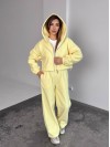Жіночий теплий костюм iз фліса жовтого кольору 35988