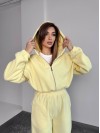 Жіночий теплий костюм iз фліса жовтого кольору 35988