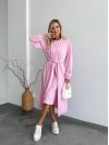 Жіночий теплий костюм кардиган+сукня рожевого кольору 34891