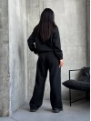 Жіночий теплий костюм на флiсi чорного кольору 35176