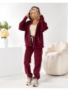 Жiночий теплий костюм на змiйцi бордового кольору 35803