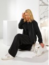 Жiночий теплий костюм на змiйцi чорного кольору 35490