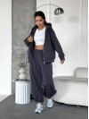 Жіночий теплий костюм на змiйцi графiтового кольору 35194