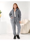 Жiночий теплий костюм на змiйцi сiрого кольору 35868