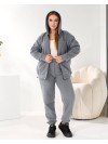 Жiночий теплий костюм на змiйцi сiрого кольору 35868