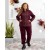Жіночий теплий костюм штани джогери+куртка бордового кольору 35094