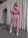 Жіночий теплий костюм з хутра Теддi рожевого кольору 35883