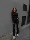 Жіночий теплий термокостюм чорного кольору 34672