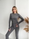 Жіночий теплий термокостюм графiтового кольору 35657
