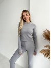 Жіночий теплий термокостюм сiрого кольору 35658