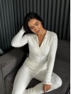 Жіночий термо-костюм молочного кольору 35337