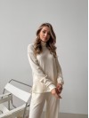 Жіночий в'язаний костюм молочного кольору 29953