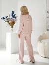 Жіночий в'язаний костюм на змiйцi пудрового кольору 34520