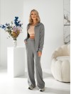 Жіночий в'язаний костюм на змiйцi сiрого кольору 34522