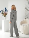 Жіночий в'язаний костюм на змiйцi сiрого кольору 34522