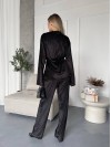 Жіночий вечiрнiй костюм з оксамита чорного кольору 36075