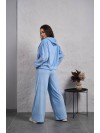 Жіночий велюровий костюм на змiйцi блакитного кольору 35513