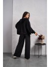 Жіночий велюровий костюм на змiйцi чорного кольору 35512