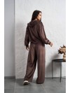 Жіночий велюровий костюм на змiйцi коричневого кольору 35515