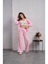 Жіночий велюровий костюм на змiйцi рожевого кольору 35514