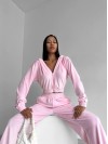 Жіночий велюровий костюм рожевого кольору 29609